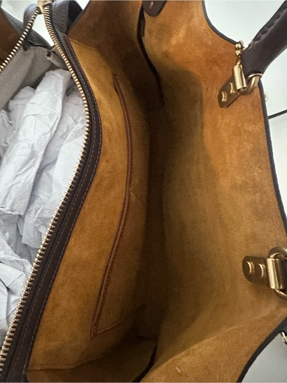 Coach Rogue 39 Pebble Leather Tote Bag in maple - Picture 6 of 11